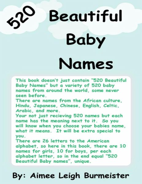 520 Beautiful Baby Names (eBook, ePUB)