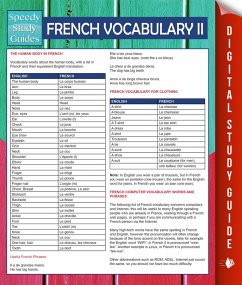 Cover French Vocabulary II (Speedy Language Study Guides) (eBook, ePUB)