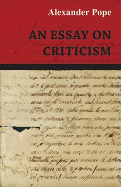 Cover An Essay on Criticism (eBook, ePUB)