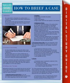 How To Brief A Case (Speedy Study Guides) (eBook, ePUB) - Publishing, Speedy