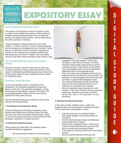 Expository Essay (Speedy Study Guides) (eBook, ePUB) - Publishing, Speedy