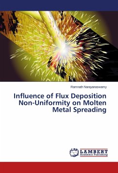 Influence of Flux Deposition Non-Uniformity on Molten Metal Spreading