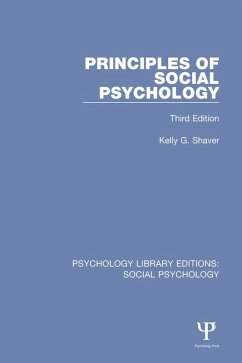 Principles of Social Psychology (eBook, ePUB) - Shaver, Kelly G.