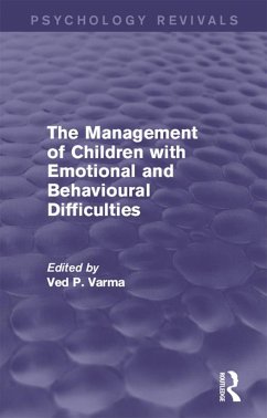 The Management of Children with Emotional and Behavioural Difficulties (eBook, ePUB) - Varma, Ved