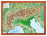 Alpen, Reliefkarte, mit Holzrahmen