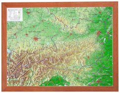 Cover Österreich, Reliefkarte, mit Holzrahmen