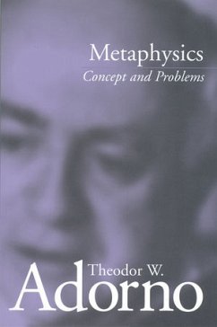 Metaphysics (eBook, ePUB) - Adorno, Theodor W.