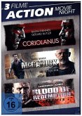 3 Filme Action Movie Night - Coriolanus / McCarnick / Blood of Redemption DVD-Box