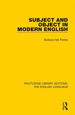 Cover Subject and Object in Modern English (eBook, PDF)