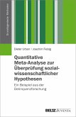 Quantitative Meta-Analyse zur Überprüfung sozialwissenschaftlicher Hypothesen (eBook, PDF)