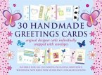 30 Handmade Greetings Cards (Blue/Pink Box): Original Designer Cards Individually Warpped with Envelopes (Boxed Set)