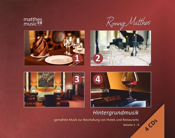 Hintergrundmusik: Vol.1-4-Gemafreie Musik (4cds) von Ronny Matthes /  Gemafreie Musik / Matthesmusic auf Audio CD - Portofrei bei bücher.de