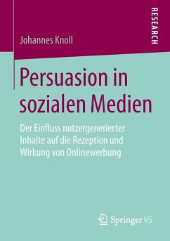 Persuasion in sozialen Medien - Knoll, Johannes