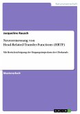 Neuvermessung von Head-Related-Transfer-Functions (HRTF)
