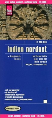 Reise Know-How Landkarte Indien, Nordost (1:1.300.000). Notheast India / Inde, nord-est / India noreste