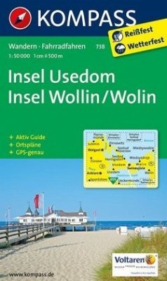 Kompass Karte Insel Usedom / Insel Wollin /Wolin