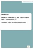 Einsatz von Intelligenz- und Leistungstests in der Personalauswahl (eBook, PDF)