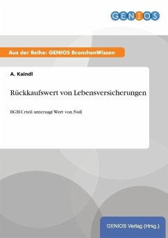 Rückkaufswert von Lebensversicherungen - Kaindl, A.