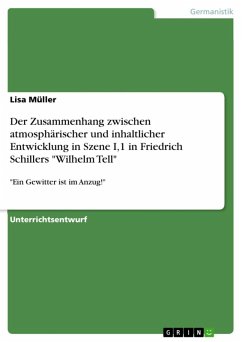 Der Zusammenhang zwischen atmosphärischer und inhaltlicher Entwicklung in Szene I,1 in Friedrich Schillers 