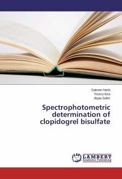 Spectrophotometric determination of clopidogrel bisulfate