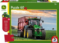 Schmidt 56043 - John Deere, Siku Traktor 8370R, Puzzle 60 Teile