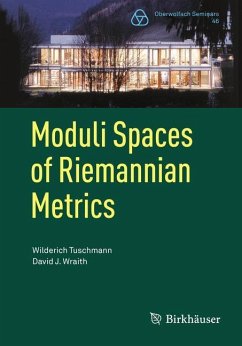 Moduli Spaces of Riemannian Metrics - Tuschmann, Wilderich;Wraith, David J.