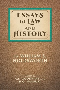 Essays in Law and History - Holdsworth, William S.