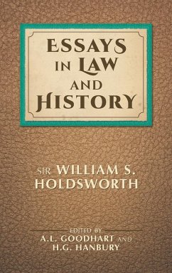 Essays in Law and History - Holdsworth, William S.