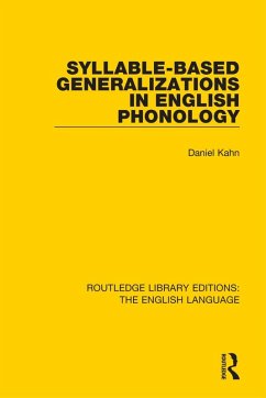 Syllable-Based Generalizations in English Phonology (eBook, PDF) - Kahn, Daniel