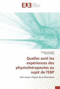 Quelles sont les expériences des physiothérapeutes au sujet de l'EBP - Cenalmor, Carolina;Savioz, Marine