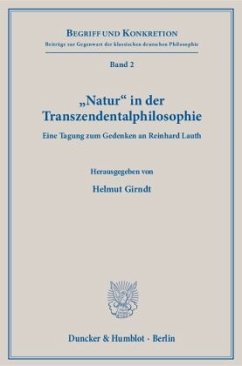 Cover »Natur« in der Transzendentalphilosophie.