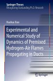 Experimental and Numerical Study of Dynamics of Premixed Hydrogen-Air Flames Propagating in Ducts