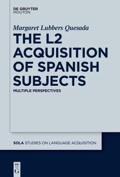 Cover The L2 Acquisition of Spanish Subjects (eBook, ePUB)