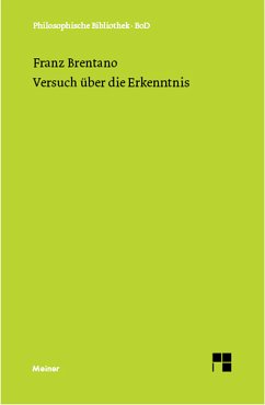 Versuch über die Erkenntnis (eBook, PDF) - Brentano, Franz