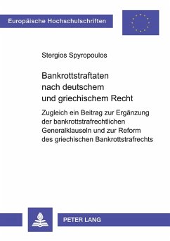 Cover Bankrottstraftaten nach deutschem und griechischem Recht
