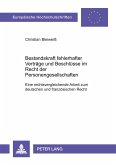 Bestandskraft fehlerhafter Verträge und Beschlüsse im Recht der Personengesellschaften