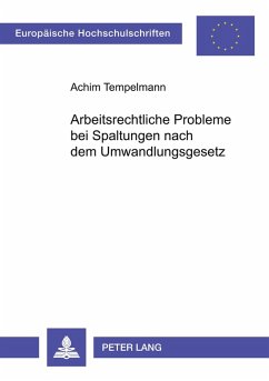 Cover Arbeitsrechtliche Probleme bei Spaltungen nach dem Umwandlungsgesetz