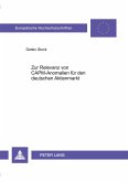 Zur Relevanz von CAPM-Anomalien für den deutschen Aktienmarkt Zur Relevanz von CAPM-Anomalien für den deutschen Aktienmarkt