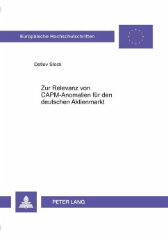 Cover Zur Relevanz von CAPM-Anomalien für den deutschen Aktienmarkt