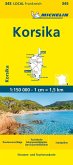 Michelin Karte Korsika. Corse-du-Sud, Haute-Corse
