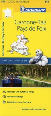 Michelin Karte Garonne-Tal, Pays de Foix