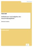 Definitionen und Aufgaben der Steuerwirkungslehre (eBook, PDF)
