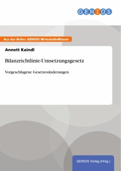Bilanzrichtlinie-Umsetzungsgesetz (eBook, PDF) - Kaindl, Annett Bilanzrichtlinie-Umsetzungsgesetz (eBook, PDF) - Kaindl, Annett