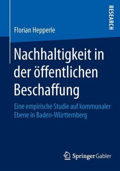 Nachhaltigkeit in der öffentlichen Beschaffung - Hepperle, Florian