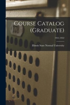 Course Catalog (Graduate); 1951-1952