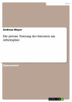 Die private Nutzung des Internets am Arbeitsplatz (eBook, ePUB) - Mayer, Andreas