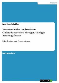 Kriterien in der textbasierten Online-Supervision als eigenständiges Beratungsformat (eBook, ePUB)