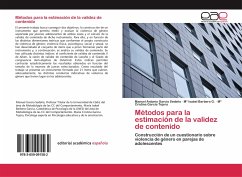 Métodos para la estimación de la validez de contenido - García Sedeño, Manuel Antonio;Barbero G., Mª Isabel;García Tejera, Mª Cristina