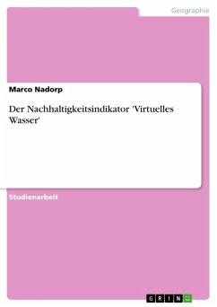 Der Nachhaltigkeitsindikator 'Virtuelles Wasser' (eBook, ePUB) Der Nachhaltigkeitsindikator 'Virtuelles Wasser' (eBook, ePUB)