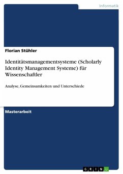 Identitätsmanagementsysteme (Scholarly Identity Management Systeme) für Wissenschaftler - Stühler, Florian